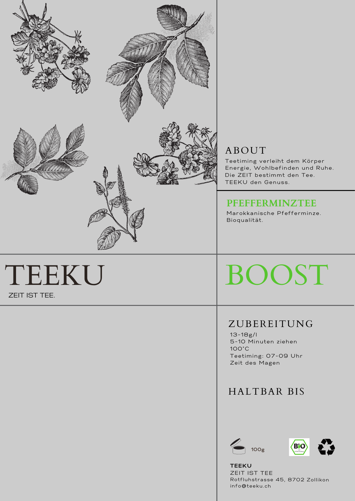 TEEKU BOOST - MAROKKANISCHER PFEFFERMINZTEE