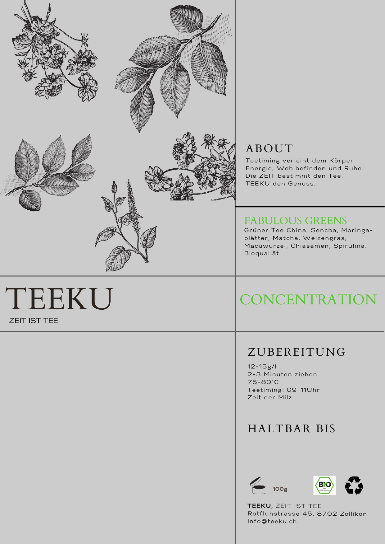 TEEKU CONCENTRATION TEE