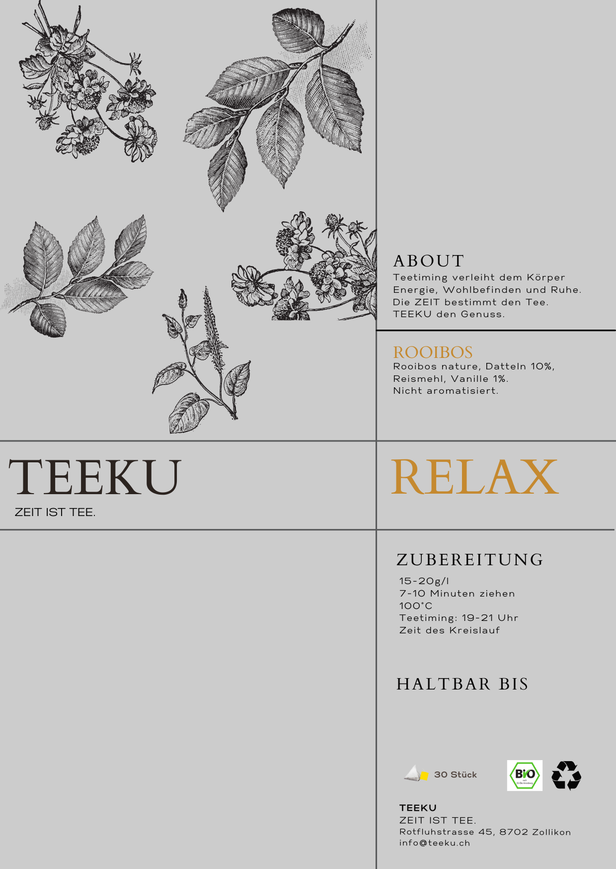 TEEKU RELAX ROOIBUS TEE